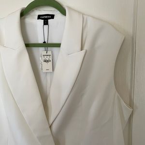 Express - white blazer vest - size L